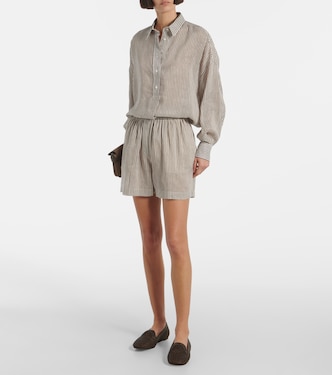 Bermuda in lino e seta | Brunello Cucinelli