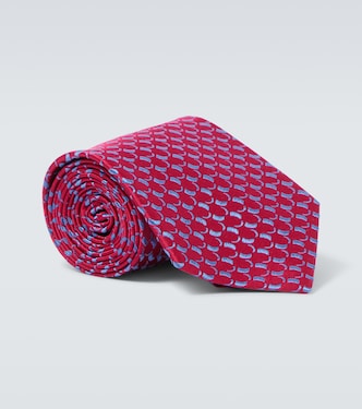 Jacquard silk tie | Charvet