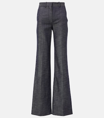 Pantalones flared Morissey de lana y algodón | Joseph