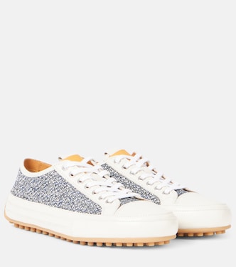 Tweed and leather sneakers | Tod's