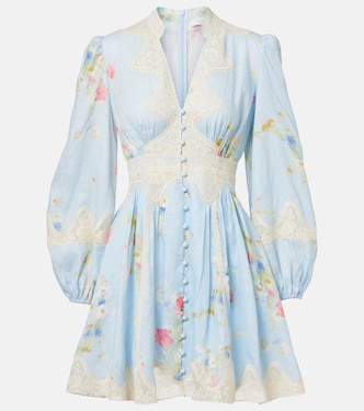 Minikleid Lucky aus Leinen mit Spitze | Zimmermann