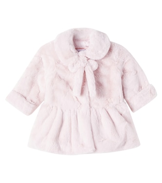 Baby - Cappotto in pelliccia sintetica con fiocco | Monnalisa