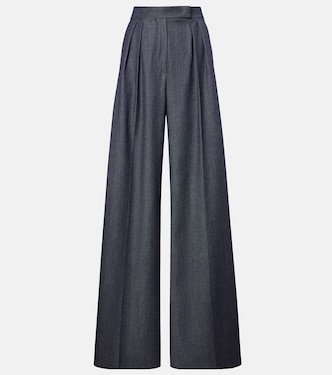 Baden pleated virgin wool wide-leg pants | Max Mara