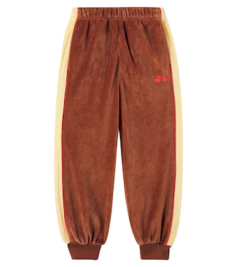 Happiness cotton-blend velvet sweatpants | Jellymallow