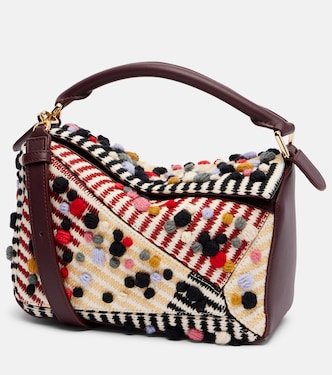 x Albers Puzzle 스몰 레더 숄더 백 | Loewe