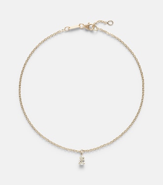 18kt gold anklet with diamond | Anita Ko
