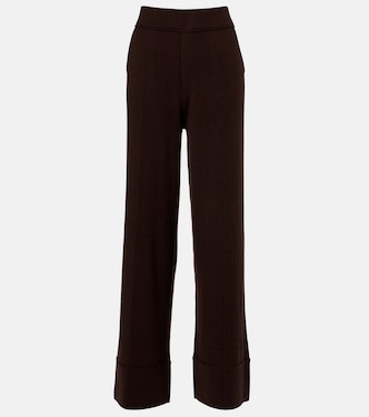 High-rise wool and cashmere wide-leg pants | Jardin des Orangers