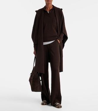High-rise wool and cashmere wide-leg pants | Jardin des Orangers