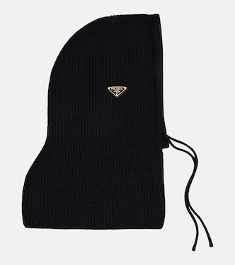 Ribbed-knit wool and cashmere ski mask | Prada