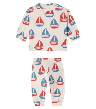 Baby Gio cotton sweatshirt and sweatpants set | Konges Sløjd