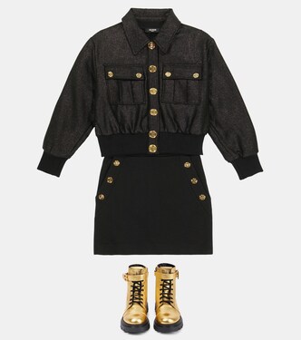 Chaqueta bomber con glitter | Balmain Kids