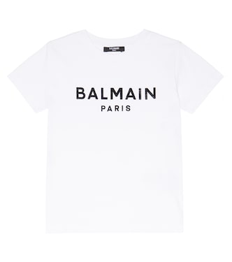 로고 코튼 저지 티셔츠 | Balmain Kids
