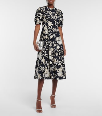 Kira floral embroidered midi dress | Erdem