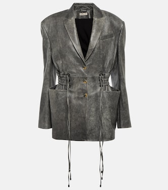 Antibes leather blazer | The Mannei