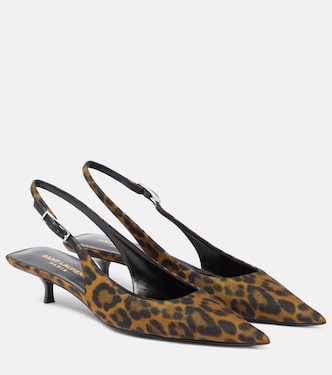Cherish 30 leopard-print slingback pumps | Saint Laurent