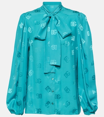 DG tie-neck silk blouse | Dolce&Gabbana