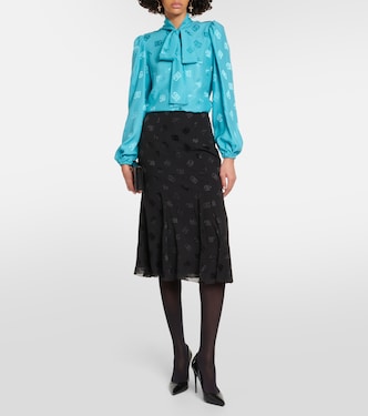 DG tie-neck silk blouse | Dolce&Gabbana