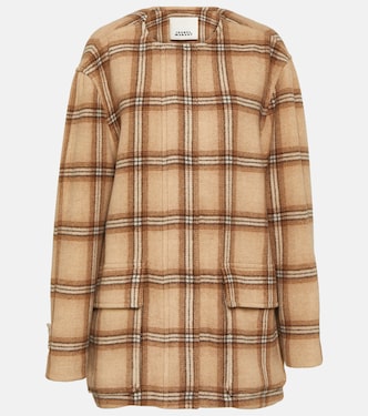 Checked wool blend coat | Isabel Marant