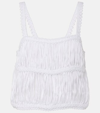 Crop top Sterling de macramé de algodón | Simkhai