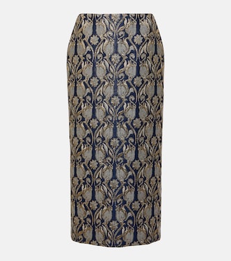 Jupe midi Mossi en brocart | Valentino