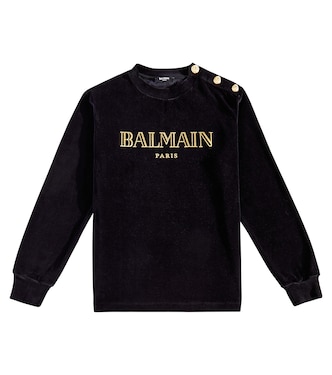 Sudadera de mezcla de algodón con logo | Balmain Kids