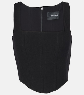 Bustier Jovie in crêpe di lana | Costarellos