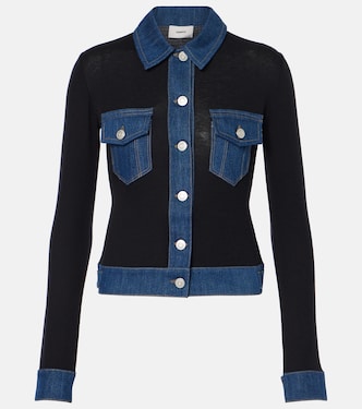 Denim-trimmed top | Coperni