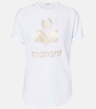 T-shirt Koldi in lino con logo | Marant Etoile