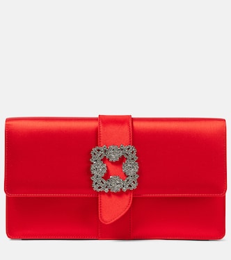 Capri embellished satin clutch | Manolo Blahnik