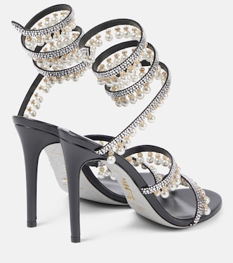 Sandales 85 en satin à ornements | Rene Caovilla