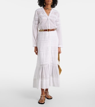 Daniva lace-trimmed cotton maxi dress | Marant Etoile