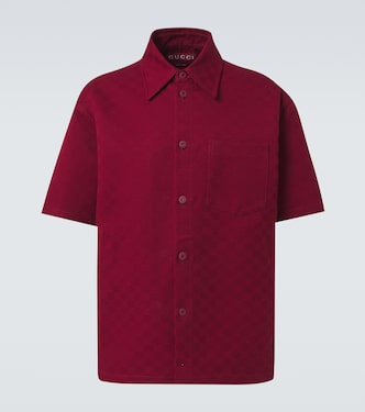 Oversize-Hemd GG aus Baumwoll-Jacquard | Gucci