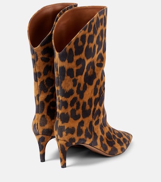 Gaia 60 leopard-print suede boots | Paris Texas