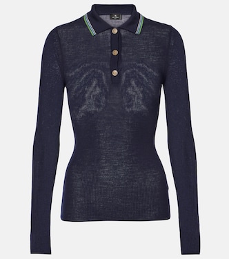 Printed wool and cotton polo sweater | Etro
