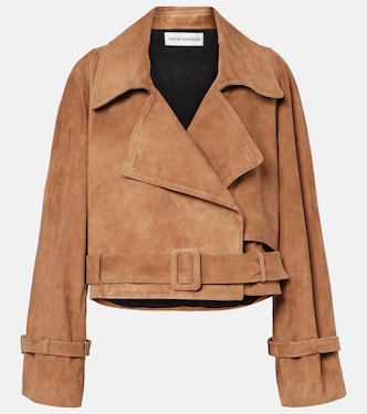 Cropped-Jacke Hatti aus Veloursleder | Nour Hammour