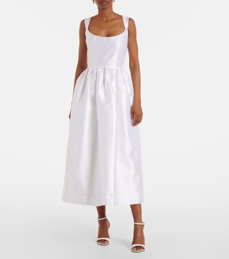 Apple cotton and silk midi dress | Markarian