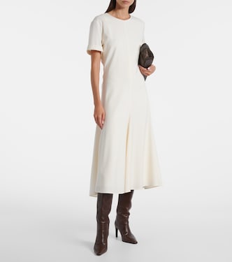 Robe midi en laine mélangée | Brunello Cucinelli