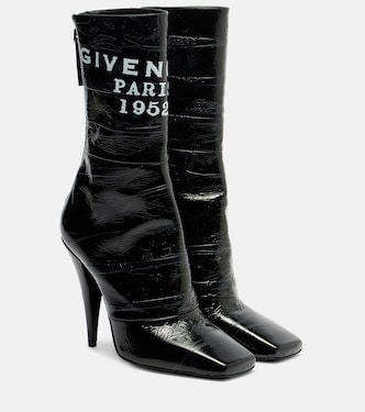 Sliced Square patent leather ankle boots | Givenchy