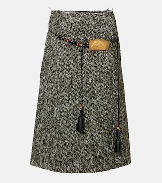 Herringbone midi skirt | Xu Zhi