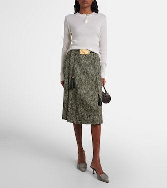 Herringbone midi skirt | Xu Zhi