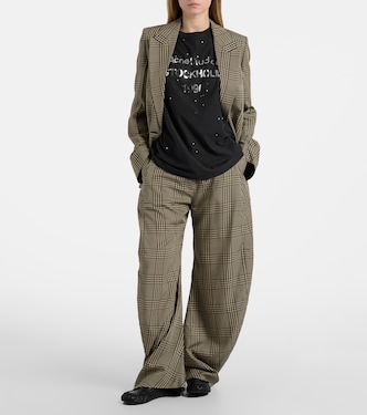 Embellished logo cotton and hemp jersey T-shirt | Acne Studios