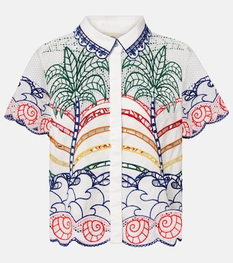 Broderie anglaise cotton shirt | Farm Rio