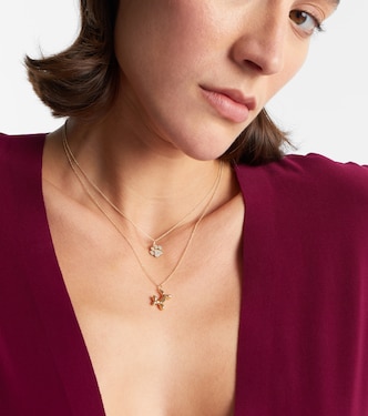 14kt gold charm necklace with diamond | Sydney Evan