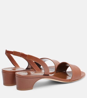 Patobarnu 30 leather slingback sandals | Manolo Blahnik