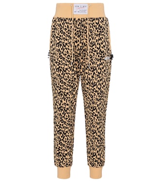 High-rise leopard-print sweatpants | Adam Selman Sport