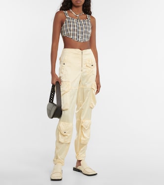 Checked cotton-blend bustier | Acne Studios