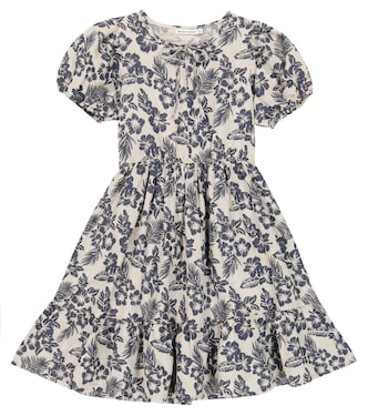 Vestido Hibiscus de lino y algodón floral | The New Society