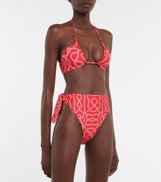 Coral printed bikini bottoms | Agua by Agua Bendita