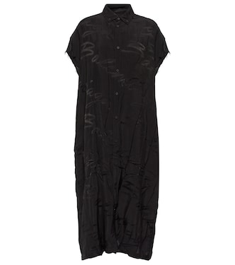 Logo jacquard silk midi dress | Balenciaga