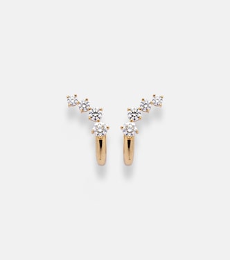 Boucles d’oreilles Aria Dagger Huggie en or 18 ct et diamants | Melissa Kaye